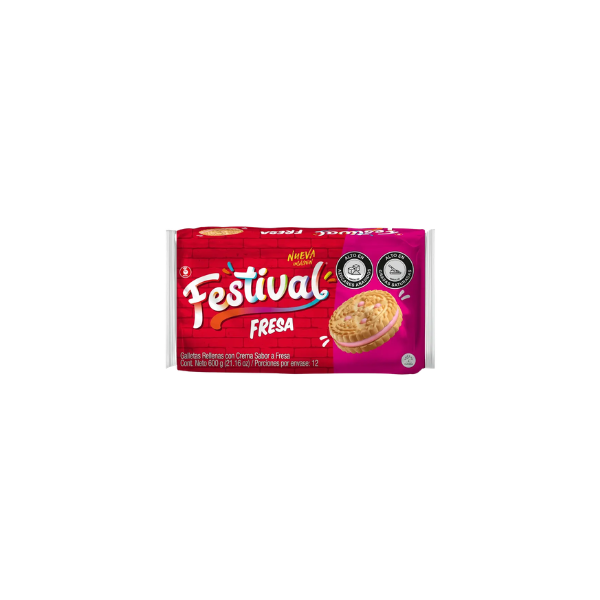 Galleta Festival De Fresa *12 Und