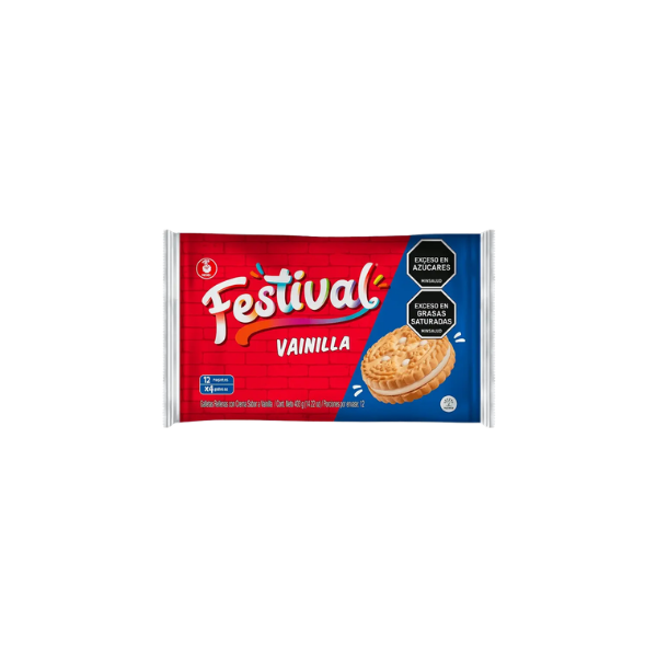 Galleta Festival De Vainilla *12 Und